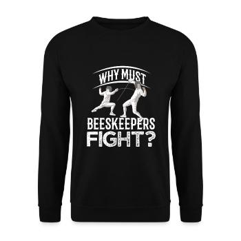 Beekeepers Fight Fencing Fencing Fencing - Unisex Sweatshirt - black - Front - Alina (178cm) & Michal (187cm)