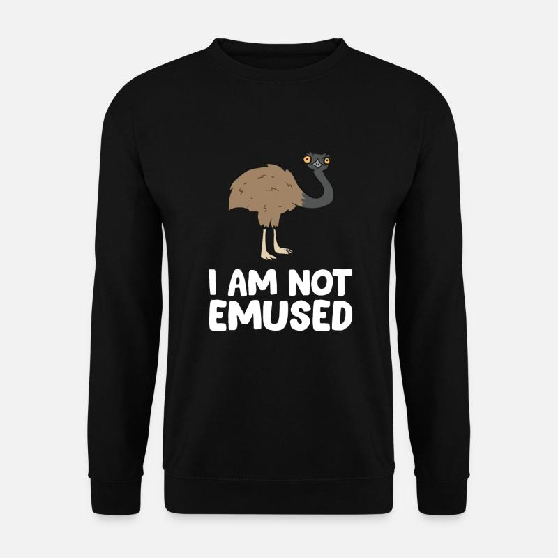 Ich bin nicht amüsiert lustiges Emu - Unisex Pullover - Schwarz