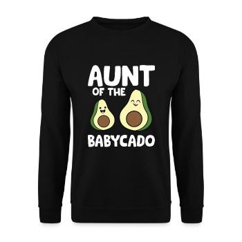 Avocado Baby Pregnancy Aunt Of The Babycado - Unisex Sweatshirt - black - Front - Alina (178cm) & Michal (187cm)