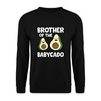 Avocado Baby Pregnancy Brother Of The Babycado - Unisex Sweatshirt - black - Front - Alina (178cm) & Michal (187cm)