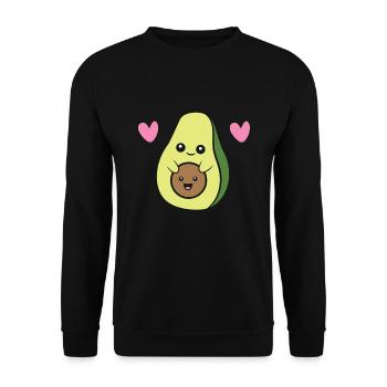 Avocado Mama Avocado Mom Love Avocados - Unisex Sweatshirt - black - Front - Alina (178cm) & Michal (187cm)