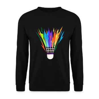 Badminton Ball Badminton Badminton Badminton - Unisex Sweatshirt - black - Front - Alina (178cm) & Michal (187cm)