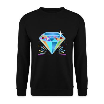 Diamond Gemstone Jewelry - Unisex Sweatshirt - black - Front - Alina (178cm) & Michal (187cm)
