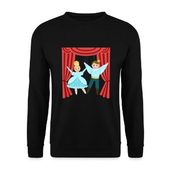 Puppets Puppet Puppeteer Doll Doll - Unisex Sweatshirt - black - Front - Alina (178cm) & Michal (187cm)