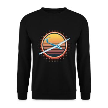 Glider Segelflugzeug Segelflieger - Unisex Pullover - Schwarz - Vorne - Alina (178cm) & Michal (187cm)