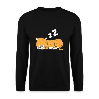 Pyjama Jaguar Lazy Jaguar endormi - Sweat-shirt Unisexe - noir - Devant - Alina (178cm) & Michal (187cm)