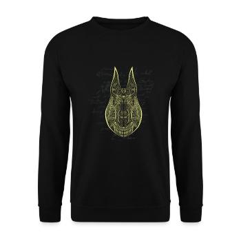 Anubis Hiéroglyphes égyptiens Égypte - Sweat-shirt Unisexe - noir - Devant - Alina (178cm) & Michal (187cm)
