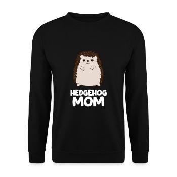 Hedgehog Mom Girls Frauen, die Igel lieben - Unisex Pullover - Schwarz - Vorne - Alina (178cm) & Michal (187cm)