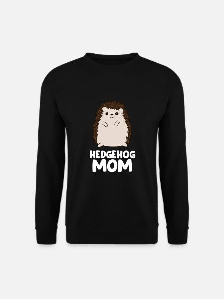 Hedgehog Mom Girls Frauen, die Igel lieben - Unisex Pullover - Schwarz