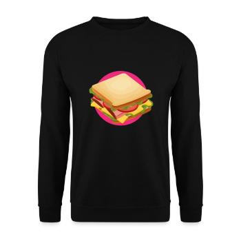 Sandwich Restauration rapide - Sweat-shirt Unisexe - noir - Devant - Alina (178cm) & Michal (187cm)