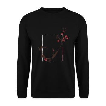 Cherry Blossoms Spring Japan Nature - Unisex Sweatshirt - black - Front - Alina (178cm) & Michal (187cm)