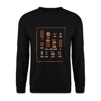 Schoko Mathe Mathematik Mathe Schokolade - Unisex Pullover - Schwarz - Vorne - Alina (178cm) & Michal (187cm)