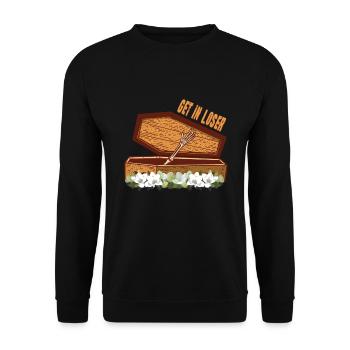 Get In Loose Coffin Halloween - Unisex Sweatshirt - black - Front - Alina (178cm) & Michal (187cm)