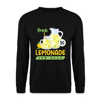 Fresh Lemonade Ice Cold Limonade - Unisex Sweatshirt - black - Front - Alina (178cm) & Michal (187cm)
