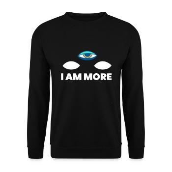 I Am More Relax Yoga Yogi Third Eye - Unisex Sweatshirt - black - Front - Alina (178cm) & Michal (187cm)