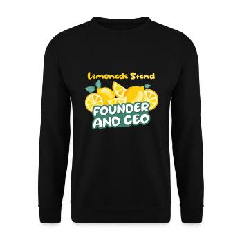Lemonade Stand Founder And Ceo Limonade - Unisex Sweatshirt - black - Front - Alina (178cm) & Michal (187cm)