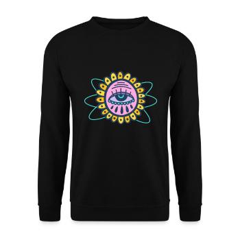 Third Eye Meditation Yoga Yogi - Unisex Pullover - Schwarz - Vorne - Alina (178cm) & Michal (187cm)