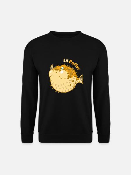 Lil Puffer Kugelfisch Fisch Meer - Unisex Pullover - Schwarz