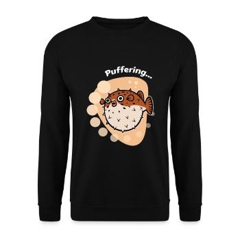 Buffering... Puffer fish sea - Unisex Sweatshirt - black - Front - Alina (178cm) & Michal (187cm)