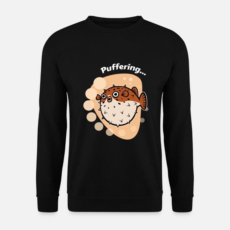 Tampon... Poisson-globe mer - Sweat-shirt Unisexe - noir