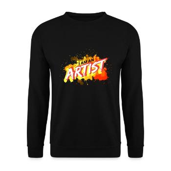 I Am An Artist Kunst Künstler Art - Unisex Sweatshirt - black - Front - Alina (178cm) & Michal (187cm)