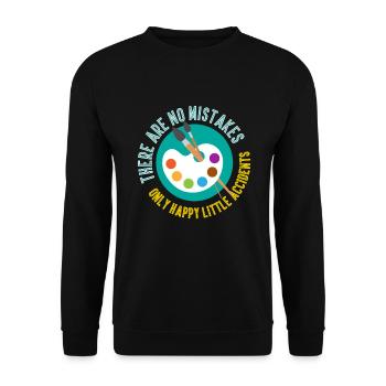 There Are No Mistakes Kunst Künstler Art - Unisex Pullover - Schwarz - Vorne - Alina (178cm) & Michal (187cm)