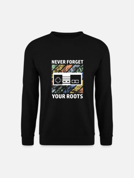 Gamer Controller Retrogamer Saying - Unisex Sweatshirt - black