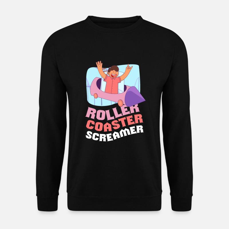 Rollercoaster Screamer Achterbahn - Unisex Pullover - Schwarz