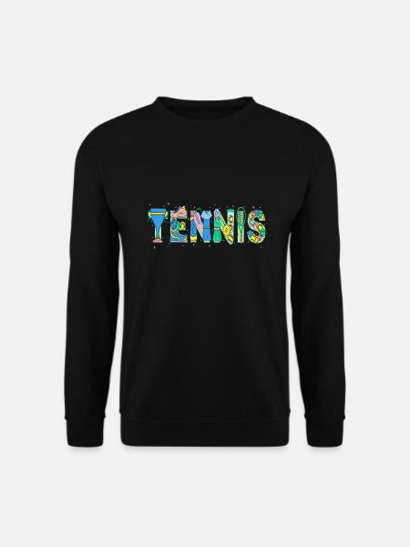 Tennis Tennisschläger Tennisspieler - Unisex Pullover - Schwarz