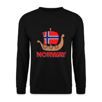 Norvège Navire Norvège - Sweat-shirt Unisexe - noir - Devant - Alina (178cm) & Michal (187cm)