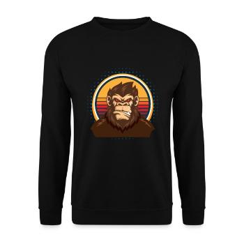 Monkey Children Monkey Child Chimpanzee - Unisex Sweatshirt - black - Front - Alina (178cm) & Michal (187cm)