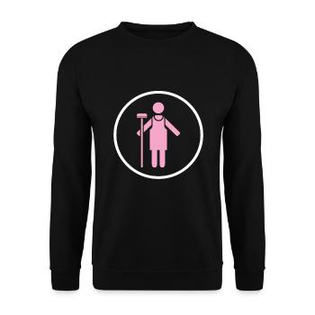 Femme de ménage Nettoyeur Femme au foyer - Sweat-shirt Unisexe - noir - Devant - Alina (178cm) & Michal (187cm)
