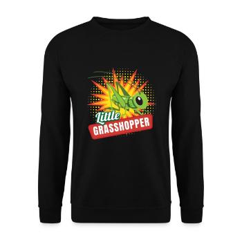 Little Grasshopper Insects Grasshopper - Unisex Sweatshirt - black - Front - Alina (178cm) & Michal (187cm)