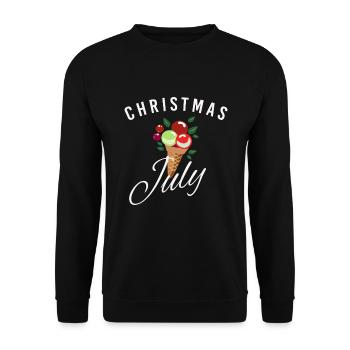 Christmas In July Christmas in July Ice cream - Unisex Sweatshirt - black - Front - Alina (178cm) & Michal (187cm)