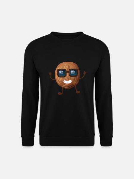 Coconut with sunglasses - Unisex Sweatshirt - black