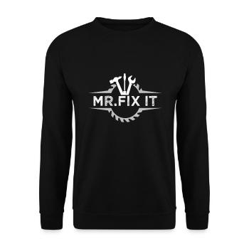 M. Fix It Handyman DIY - Sweat-shirt Unisexe - noir - Devant - Alina (178cm) & Michal (187cm)