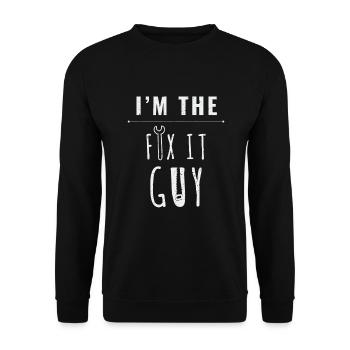 IM The Fix It Guy Handwerker Heimwerker - Unisex Pullover - Schwarz - Vorne - Alina (178cm) & Michal (187cm)