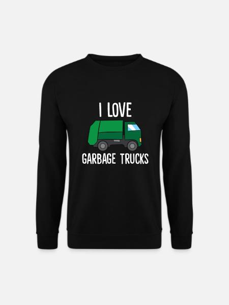 I Love Garbage Trucks - Unisex Sweatshirt - black