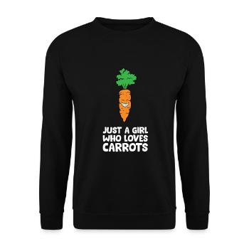 Just a Girl Who Loves Carrots - Unisex Sweatshirt - black - Front - Alina (178cm) & Michal (187cm)