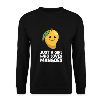 Just a Girl Who Loves Mangoes - Unisex Sweatshirt - black - Front - Alina (178cm) & Michal (187cm)