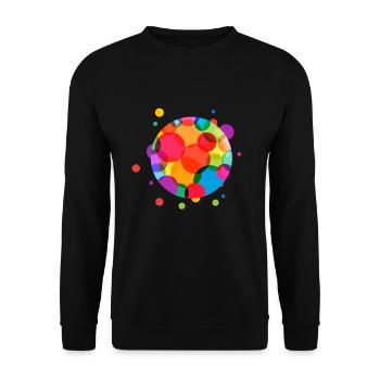 Dot Day Punkte Punkt - Unisex Pullover - Schwarz - Vorne - Alina (178cm) & Michal (187cm)