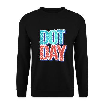 International Dot Day Punkte Punkt - Unisex Pullover - Schwarz - Vorne - Alina (178cm) & Michal (187cm)
