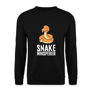 Snake Whisperer Drôle d’amant de serpent - Sweat-shirt Unisexe - noir - Devant - Alina (178cm) & Michal (187cm)