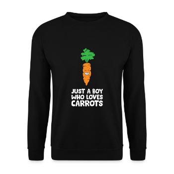Juste un garçon qui aime les carottes - Sweat-shirt Unisexe - noir - Devant - Alina (178cm) & Michal (187cm)
