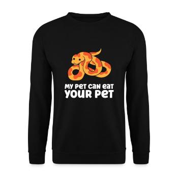 My Pet Can Eat Your Pet Corn Snake Owner - Unisex Sweatshirt - black - Front - Alina (178cm) & Michal (187cm)