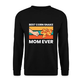 Corn Snake Pet Mom Best Corn Snake Mom Ever - Unisex Sweatshirt - black - Front - Alina (178cm) & Michal (187cm)