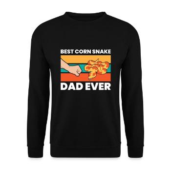 Corn Snake Pet Dad Best Corn Snake Dad Ever - Unisex Sweatshirt - black - Front - Alina (178cm) & Michal (187cm)