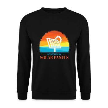 Alimenté par des panneaux solaires photovoltaïques - Sweat-shirt Unisexe - noir - Devant - Alina (178cm) & Michal (187cm)