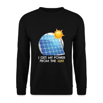 L’énergie solaire photovoltaïque - Sweat-shirt Unisexe - noir - Devant - Alina (178cm) & Michal (187cm)
