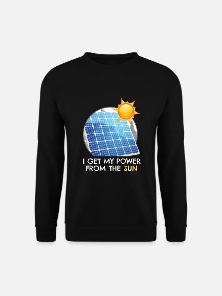 Power From The Sun Solar Photovoltaik - Unisex Pullover - Schwarz
